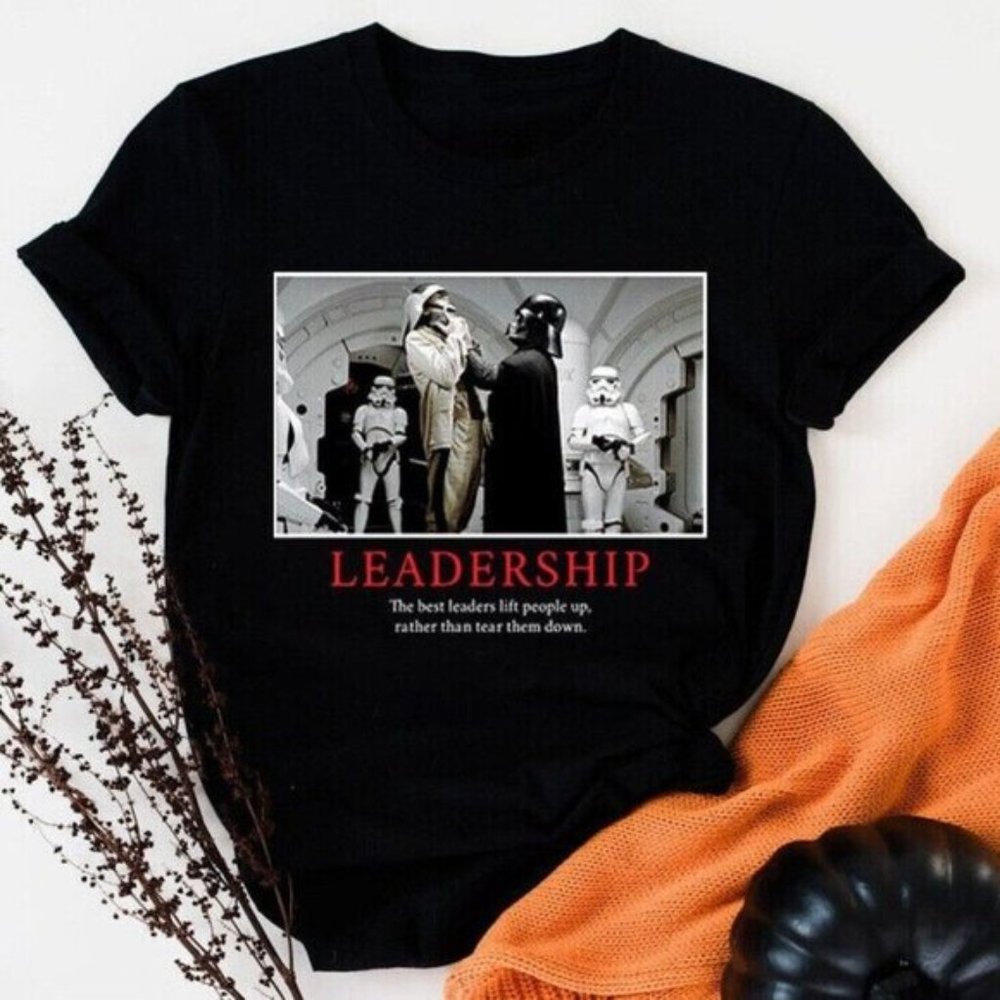Retro Leadership Star Wars Darth Vader Best Leaders Motivational Quotes T-shirt